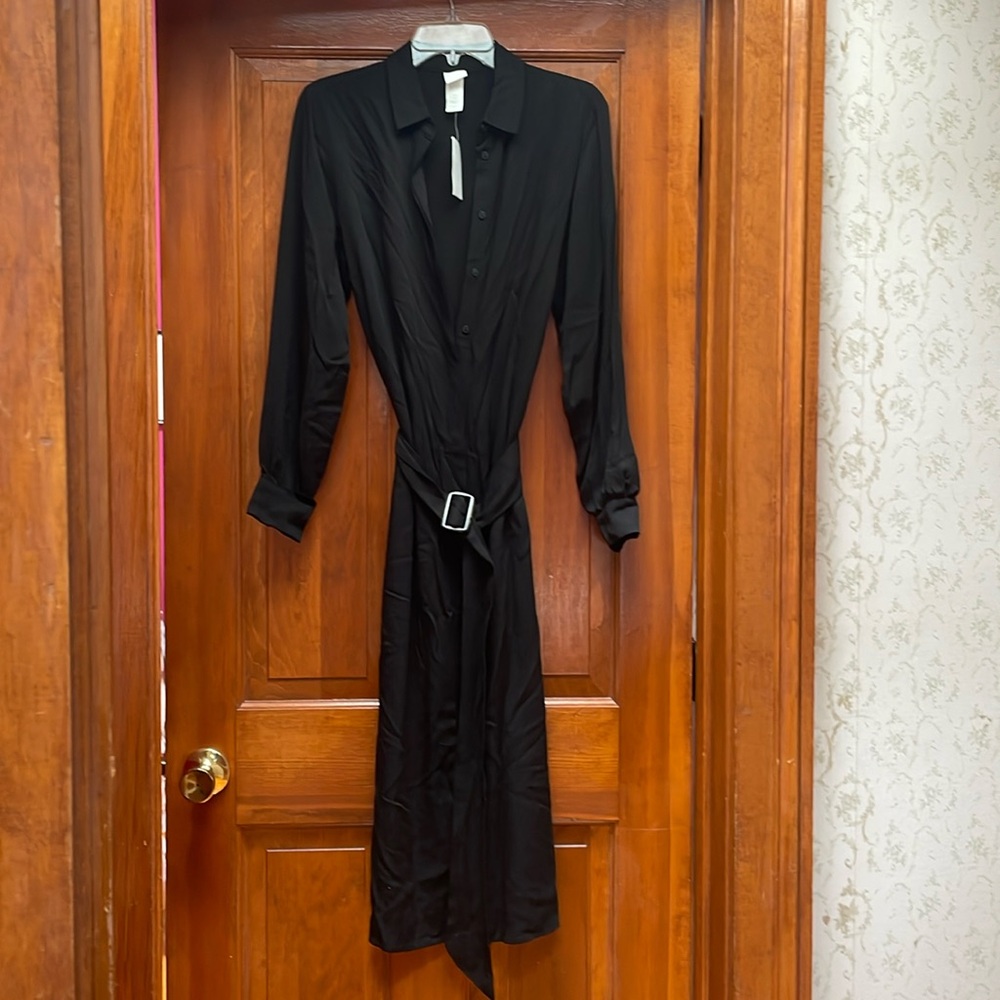 Belted Maxi Shirt dress